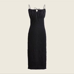J. Crew Smocked Front Tie Dress Midi Size 4 US